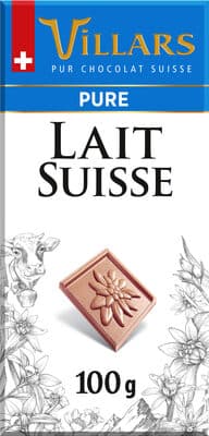 Chocolat Villars Lait Suisse 100g