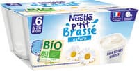 NESTLE P'TIT BRASSE BIO Nature 4 x 90g - Dès 6 mois