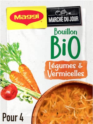 MAGGI BIO Bouillon Légumes Vermicelles - Sachet de 60g