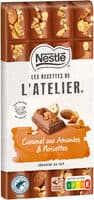NESTLE L'ATELIER Tablette Chocolat lait caramel noisettes et amandes - 170g