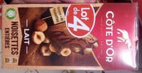 Côte d'Or Chocolat Bloc lait noisettes entières