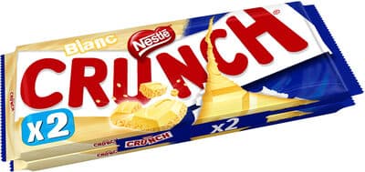 CRUNCH Blanc Tablette 2x100g