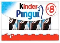 Kinder pingui gouter frais genoise avec chocolat noir extra, fourree lait et cacao t8 pack de 8 etuis