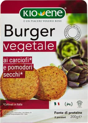Burger vegetale con carciofi e pomodori secchi