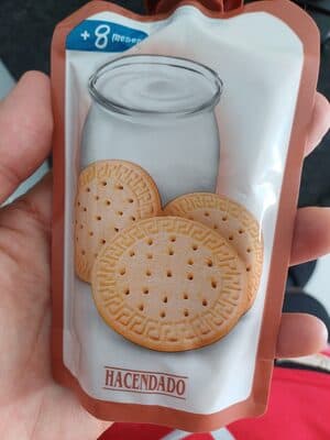 Postre lácteo infantil de galleta