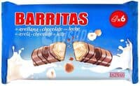 Barritas de barquillo con relleno de avellana