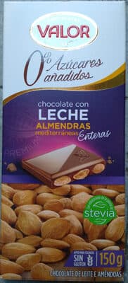Chocolate con leche almendras enteras
