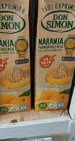 Zumo naranja sin pulpa