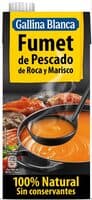Fumet de pescado de roca y marisco