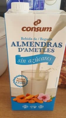 Bebida de almendras 0% azúcares