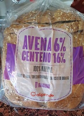 Pan de molde con avena y centeno
