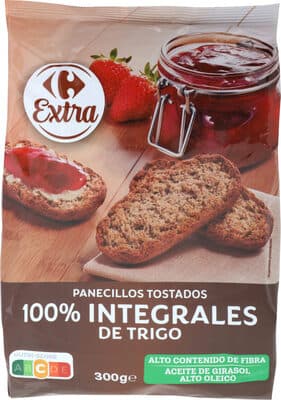 Panecillos tostados 100% integral de trigo