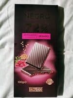 Chocolate negro 72% con arándanos y sésamo