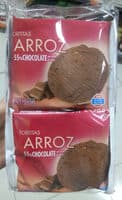Tortitas de arroz con chocolate con leche