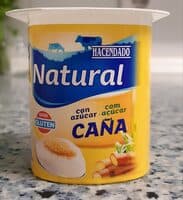 Yogur natural con azucar de caña