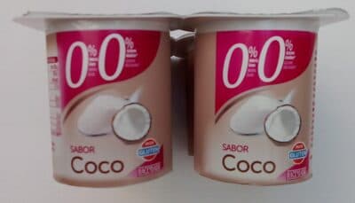 Yogur sabor coco 0%