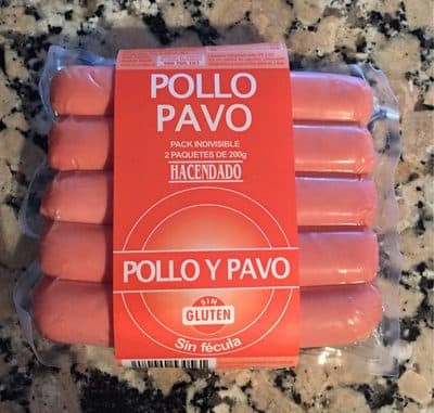 Salchichas de pollo y pavo
