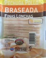 Pechuga pollo braseada finas lonchas