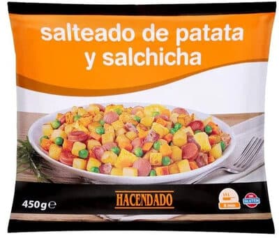 Salteado de patata y salchicha