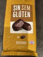 Bizcocho recubierto de chocolate sin gluten