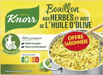 Knorr Bouillon Cube Herbes et Huile D'Olive 15 Tablettes Offre Saisonnière