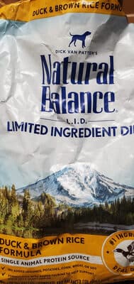 Natural Balance Duck & Brown rice formula