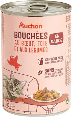 Bouchées en sauce au boeuf, au foie et aux légumes
