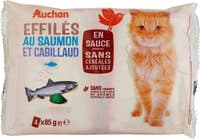 Effilés au saumon et cabillaud en sauce sans céréales ajoutées