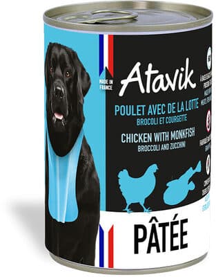 Pâtée pour chien Made in France - Poulet & à la Lotte