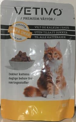 Våtfôr med vilt og kalkun