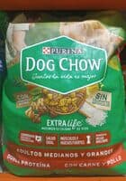 dog chow extra life medianos