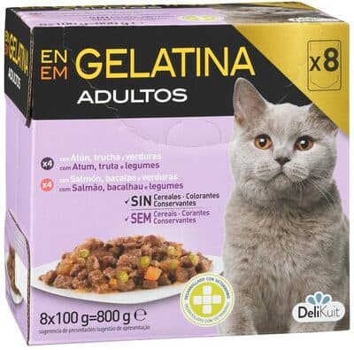 Bocaditos en gelatina gato adulto