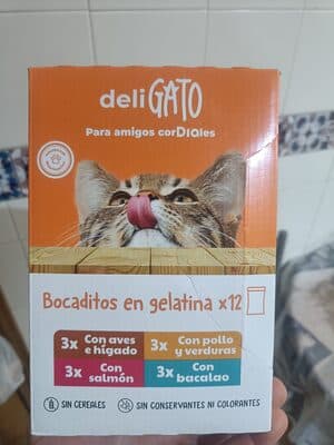 Deligato comida en gelatina x12