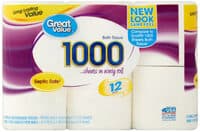 1000 sheets toilet paper