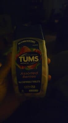 Tums Antacid Extra Strength 750 Chewable Tablets Assorted Berries - 96 CT