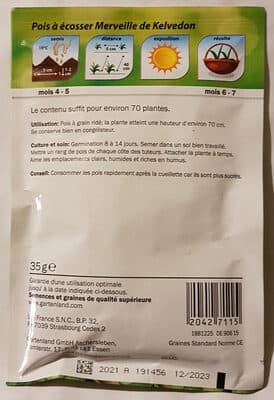 Pois à écosser - Merveille de Kelvedon