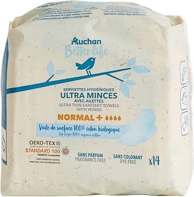 Serviette Ultra Mince avec ailettes Normal+