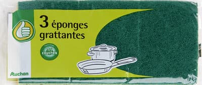 Pouce eponge grattantes tricouche x3