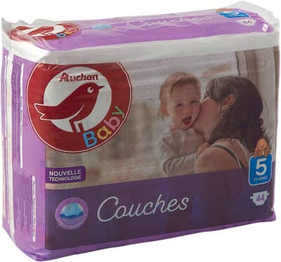 AUCHAN BABY : Couches taille 5 x 44