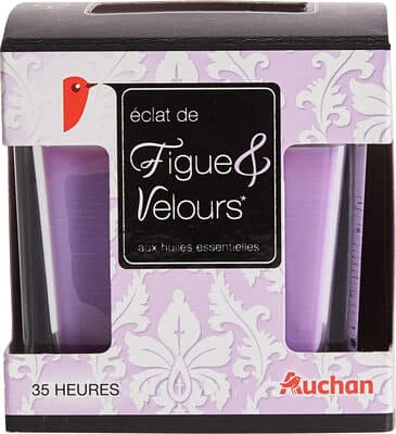 AUCHAN BOUGIE PREMIUM FIGUE et VELOURS X1