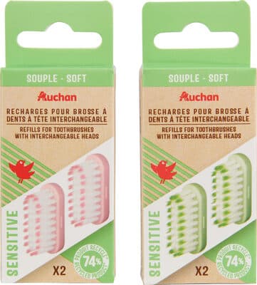 Recharges pour brosse à dents à tête interchangeable sensitive