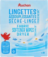 Lingettes assouplissantes sèche linge x20