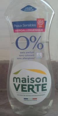 liquide vaisselle 0% hypoallergenique