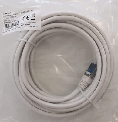 Patchkabel Cat6 S/FTP weiß 7,5 m