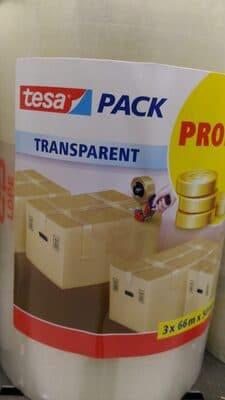 Ruban d'emballage PP transparent 66m * 50mm