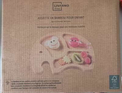 Assiette en bambou pour enfants