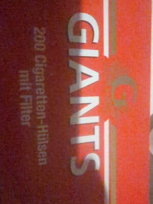 Giants 200 Cigaretten-Hülsen mit Filter