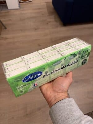 Mouchoirs Aloe Vera résistants