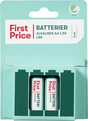 Batterier Alkaliske AA 1,5V LR6