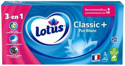 Mouchoirs boite classic+ pur blanc